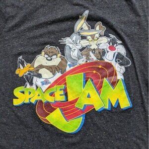 5/$12 Vintage Space Jam Tune Squad T-shirt M FLAWS Looney Tunes Bugs Bunny